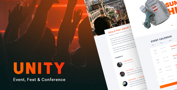 Fest & Conference WordPress theme, Unity – Event