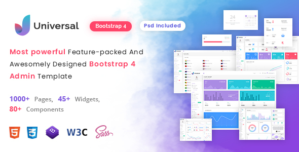 Universal - Multipurpose Bootstrap 4 & 5 HTML Admin Dashboard Template