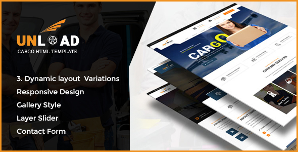 Warehouse & Transport HTML5 Responsive Website Template, Shipping, Unload - Cargo