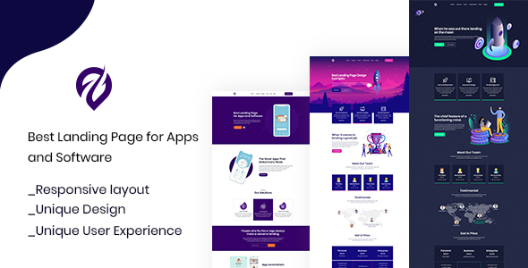 Uppi - PSD template for Mobile App & Saas