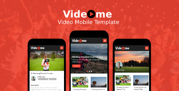 Videome - Video Mobile Template