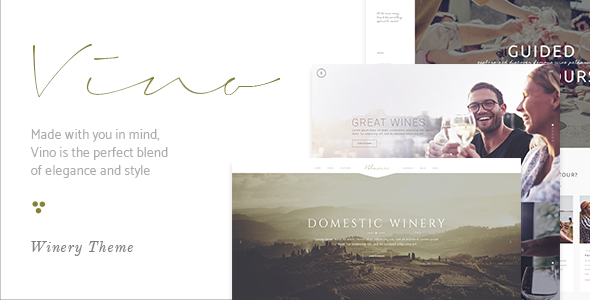 Wine Bar and Vineyard Theme, Vino - A Refined Winery