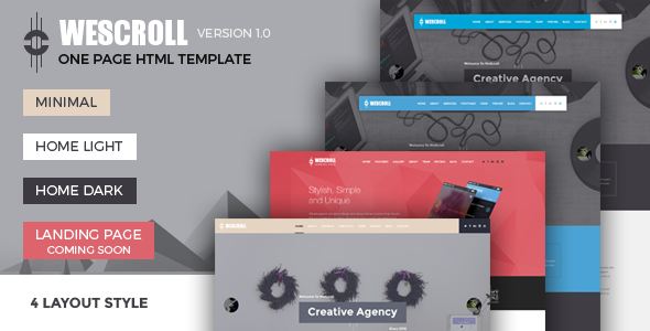 WeScroll Business Single Page HTML Template