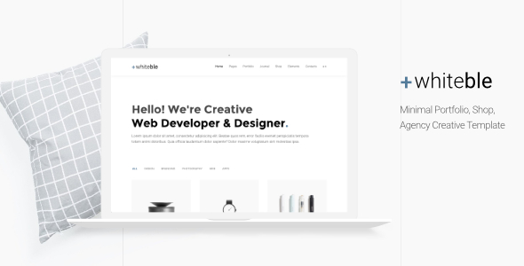 Creative HTML Template, Shop, Agency, Whiteble - Minimal Portfolio