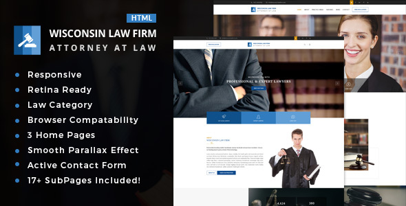 Wisconsin : Law Firm HTML Template