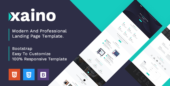 Xaino - Responsive Bootstrap 4 Landing Template