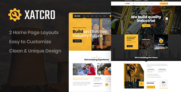 Xatcro - Construction PSD Template