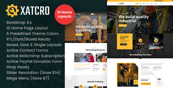 Xatcro - Factory Industrial HTML