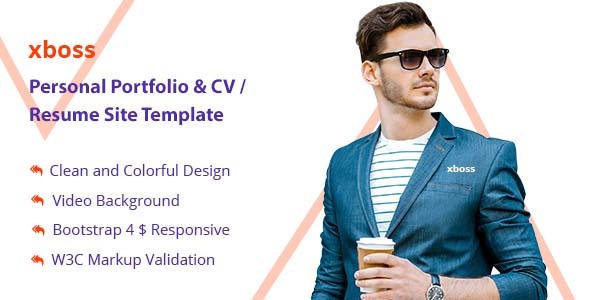 Xboss Personal Portfolio & CV / Resume Site Template