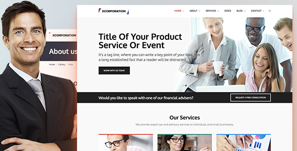 Xcorporation - Clean HTML5 Responsive Professional Business Website Template