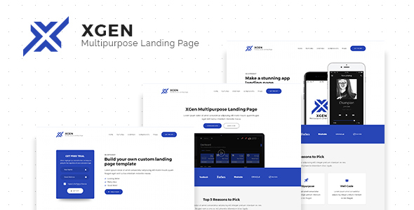 XGen - Multipurpose Landing Page PSD Template