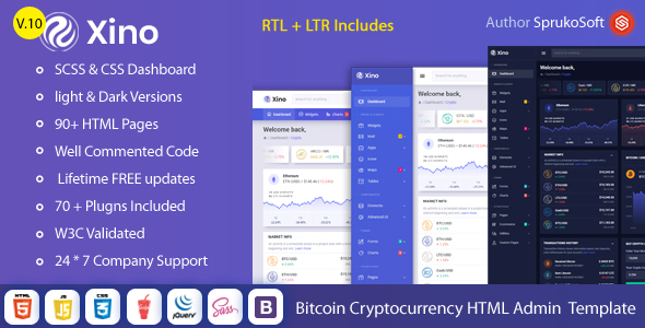 Xino –  BTC Dashboard HTML Template