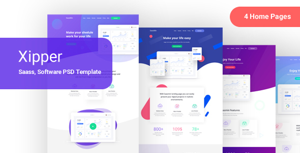 Xipper –  PSD Landing Page Template for App & Saas Products