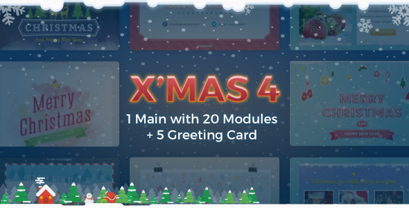 X'mas 4 | Holiday Template + Greeting Card