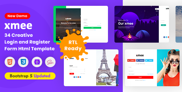Xmee | Login and Register Form Html Templates