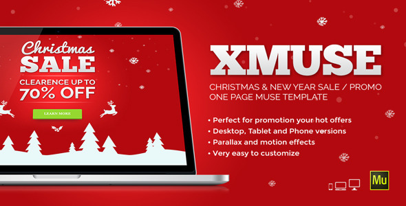 XMuse - Christmas Sale / Promo Muse Template