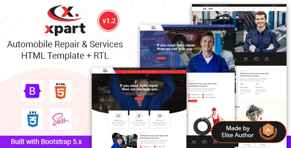 Xpart - Automobile Repair & Services HTML Template