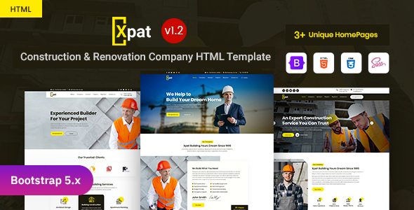 Xpat - Construction & Renovation Bootstrap 5 Template