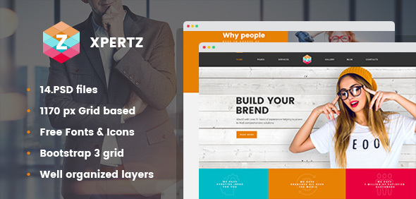 XpertZ - Corporate & Business Company PSD Template