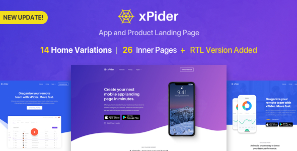 XPider - App Landing Page