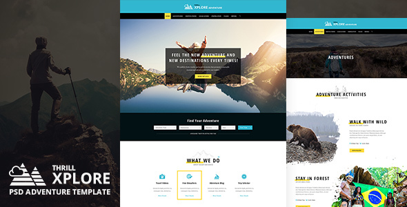 Xplore - Adventure and Travel PSD Template