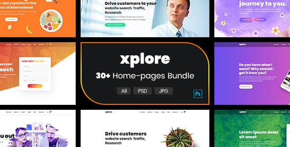 Xplore - Multipurpose Website Business PSD Template