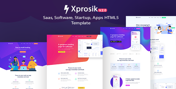 Xprosik –  Saas & Software App Landing Page Template