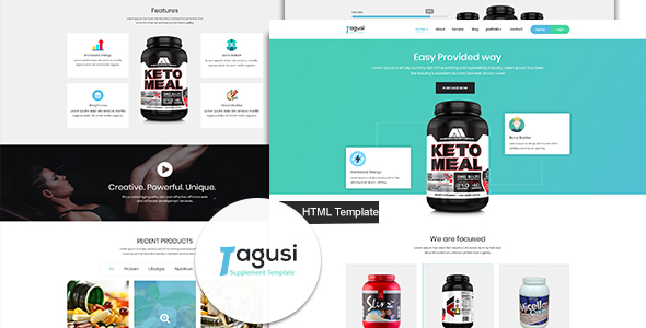 X-Tagusi Health Supplement HTML and Sass Template