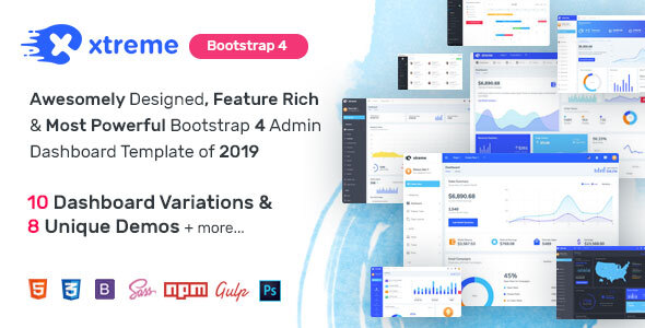 Xtreme Admin - Powerful Bootstrap 4 Dashboard Template