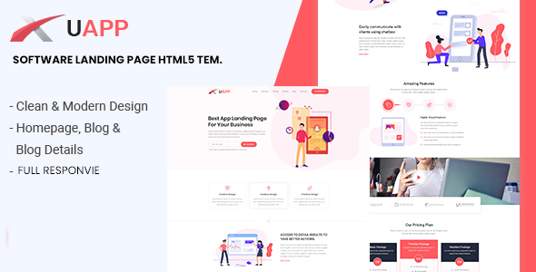 XUAPP - App Landing Page HTML Template