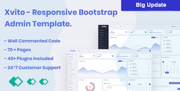 Xvito - Responsive Bootstrap Admin Dashboard Template