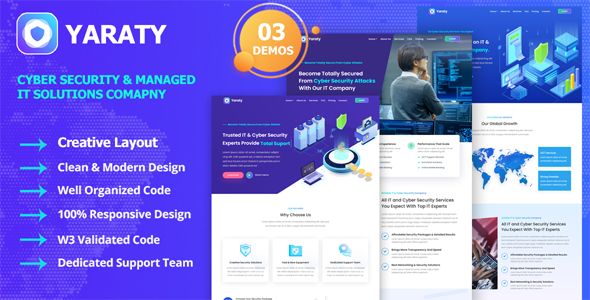 Yaraty - Cyber Security & Managed IT Services Template