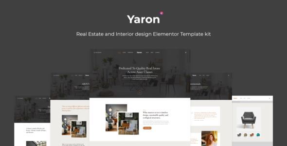 Yaron - Real Estate & Interior Design Elementor Template kit