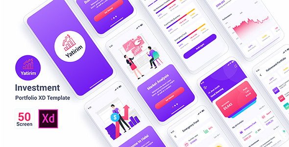Yatirim – Investment Portfolio Adobe XD Template