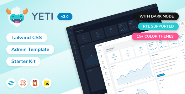 Yeti - Tailwind CSS Admin Template