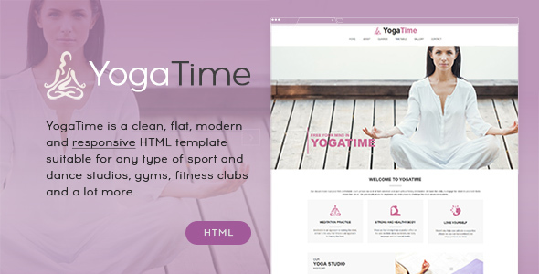 Fitness and Yoga Onepage HTML Template, YogaTime - Sport