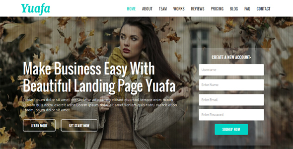 Yuafa - Easy Startup Landing Page