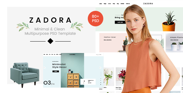 Zadora - Minimal & Clean Multipurpose PSD Template