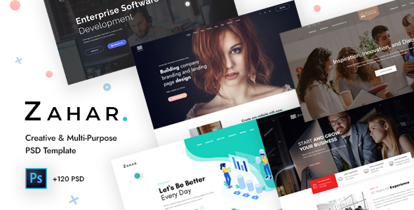 Zahar - Creative & Multipurpose PSD Template