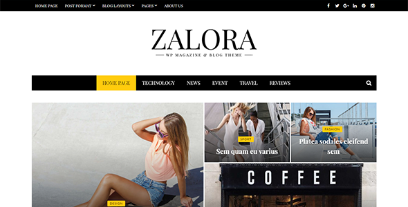 Zalora - Responsive Fashion Magazine Blog Theme