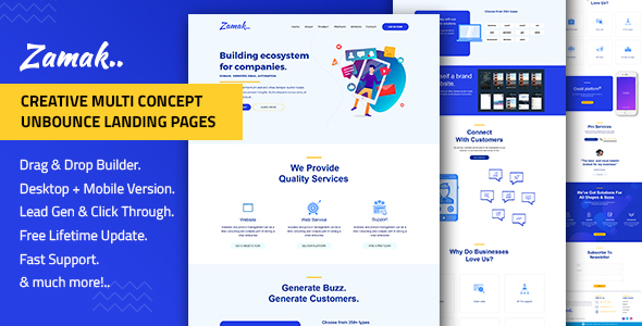 Zamak – Responsive Unbounce Landing Page Template