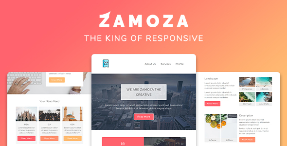 Zamoza Responsive Multipurpose Email Template