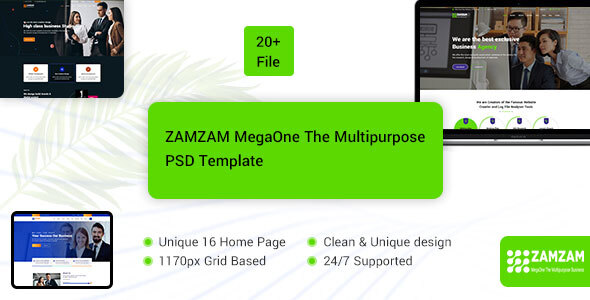 Zamzam - Multi Purpose PSD Template