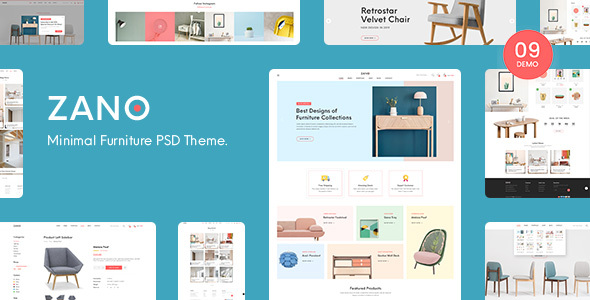 Zano | Furniture eCommerce PSD Template