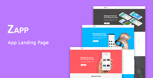 Zapp - App Landing Page