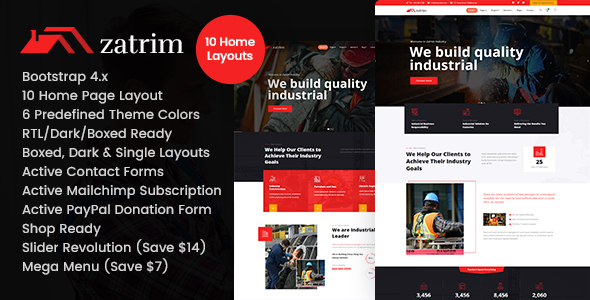 Zatrim - Factory Industrial HTML