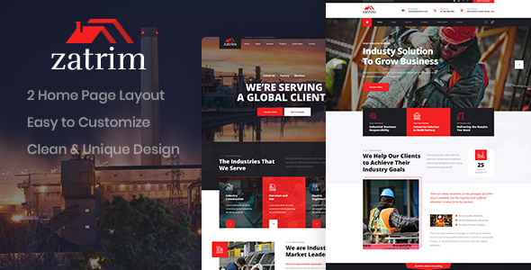 Zatrim - Industrial PSD Template