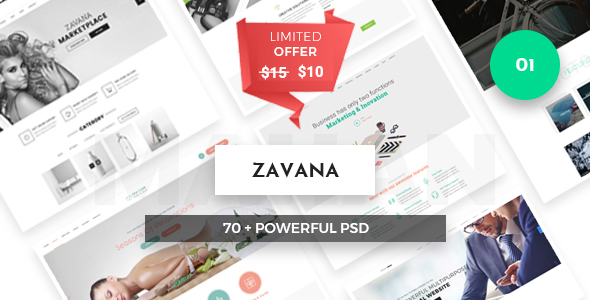 Zavana Multipurpose PSD Template