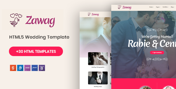 Zawag - Responsive HTML5 Wedding Template