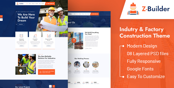 Z-Builder - Construction PSD Template